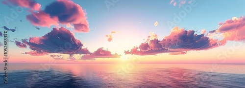 Colorful Sunset Clouds in the Evening Sky