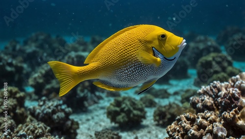 Coral rabbitfish in tropical waters. photo