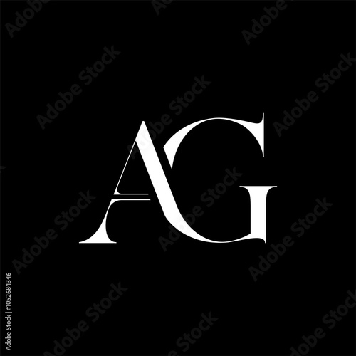 Letter AG logo icon design, modern, luxury, compny