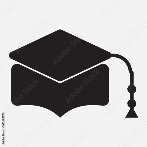 Graduation and Education cap icon. vector illustration.