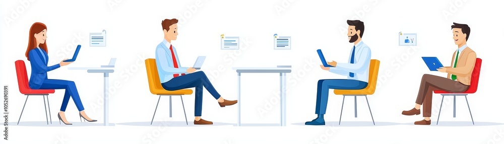 Modern Office Environment with HR Managers Conducting Meeting Modern Office Environment with HR Managers Conducting Meeting