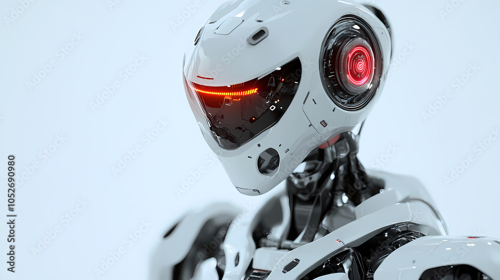 Fototapeta premium Futuristic robot in Robotic Warriors. Illustration