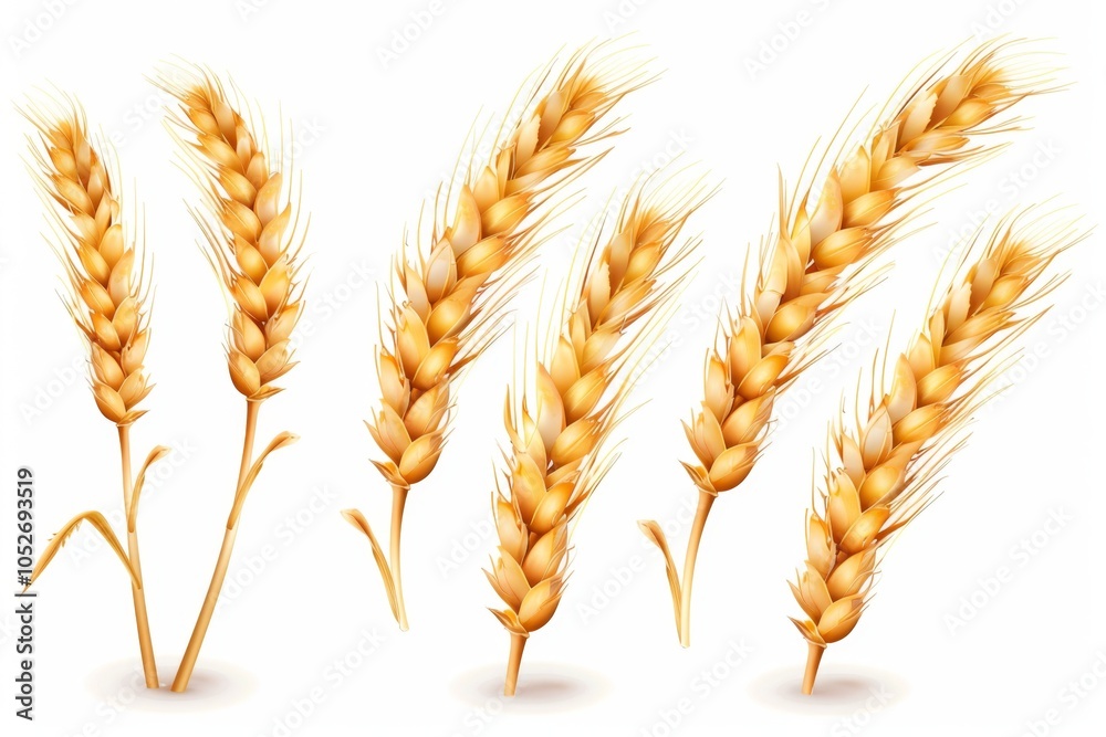Wheat icon, rye ears sign, barley emblem, oats, cereals symbol, wheat ear, seeds, corns set Wheat icon, rye ears sign, barley emblem, oats, cereals symbol, wheat ear, seeds, corns set