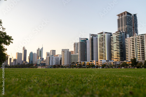 Tall buildings in downtown Perth