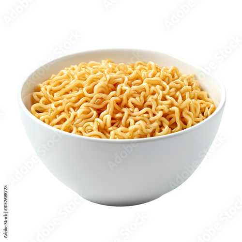 Mall Souvenir Noodles in a White Bowl on transparent background