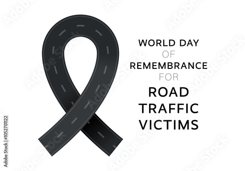 World Day of Remembrance for Road Traffic Victims. Template for background, banner, card, poster