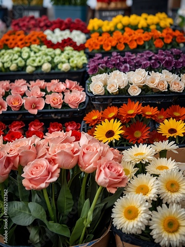 Flowers at the flower market.