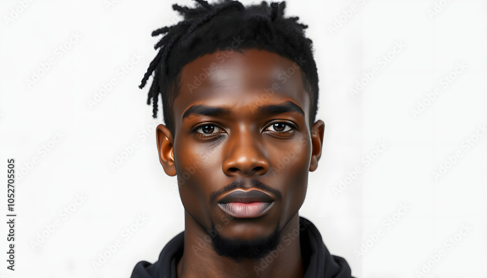 Obraz premium African American ethnicity isolated with white highlights, png
