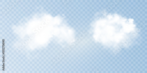 Blue sky cloud. Nature sky beautiful blue and white clouds texture background. Vector heaven landscape for cards, poster cover or design interior