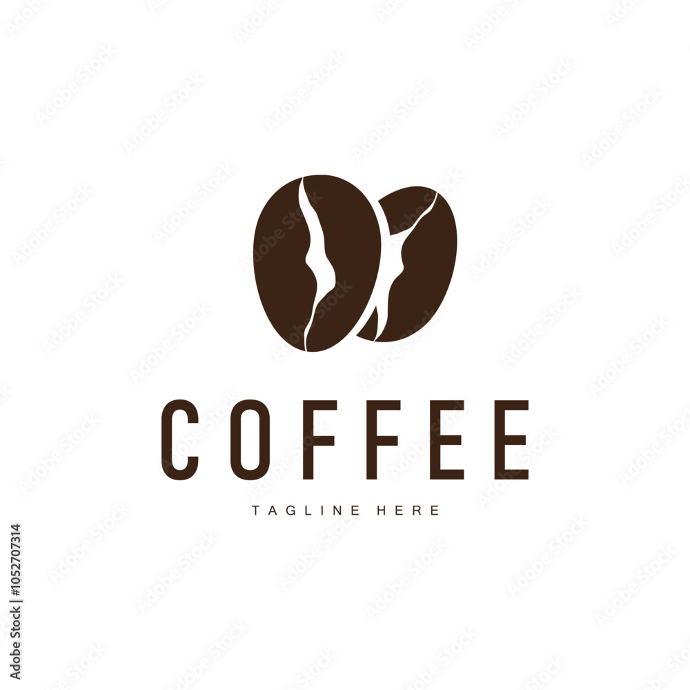coffee bean logo silhouette design with simple concept coffee illustration template coffee bean logo silhouette design with simple concept coffee illustration template