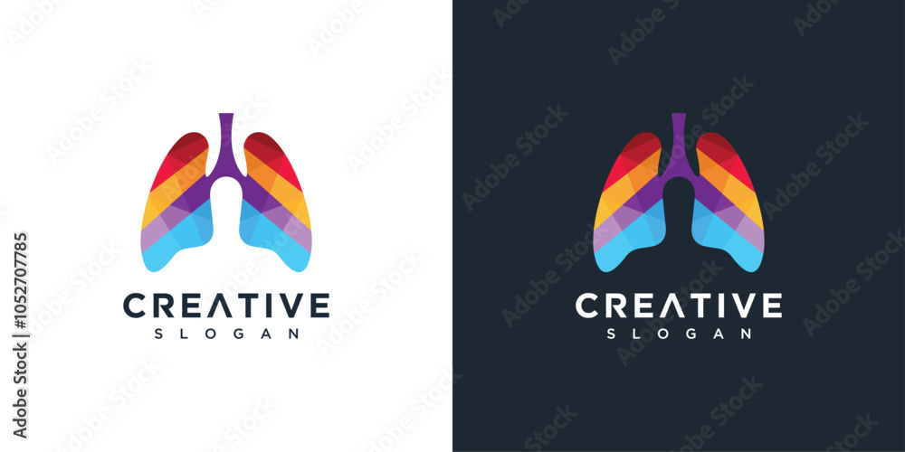 illustration logo design vector lung geometric . lung technology logo icon illustration logo design vector lung geometric . lung technology logo icon