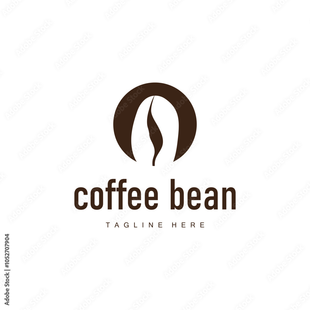 coffee bean logo silhouette design with simple concept coffee illustration template coffee bean logo silhouette design with simple concept coffee illustration template