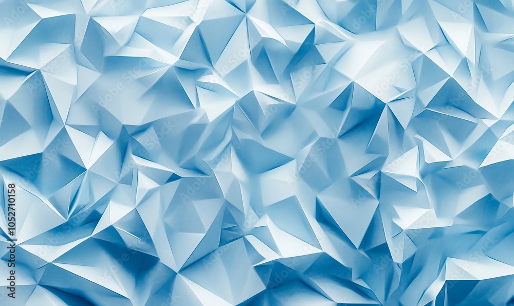 Fototapeta premium Abstract Background of triangular Patterns in sky blue Colors. Low Poly Wallpaper