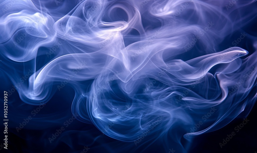 abstraction of blue smoke on a dark blue background abstraction of blue smoke on a dark blue background