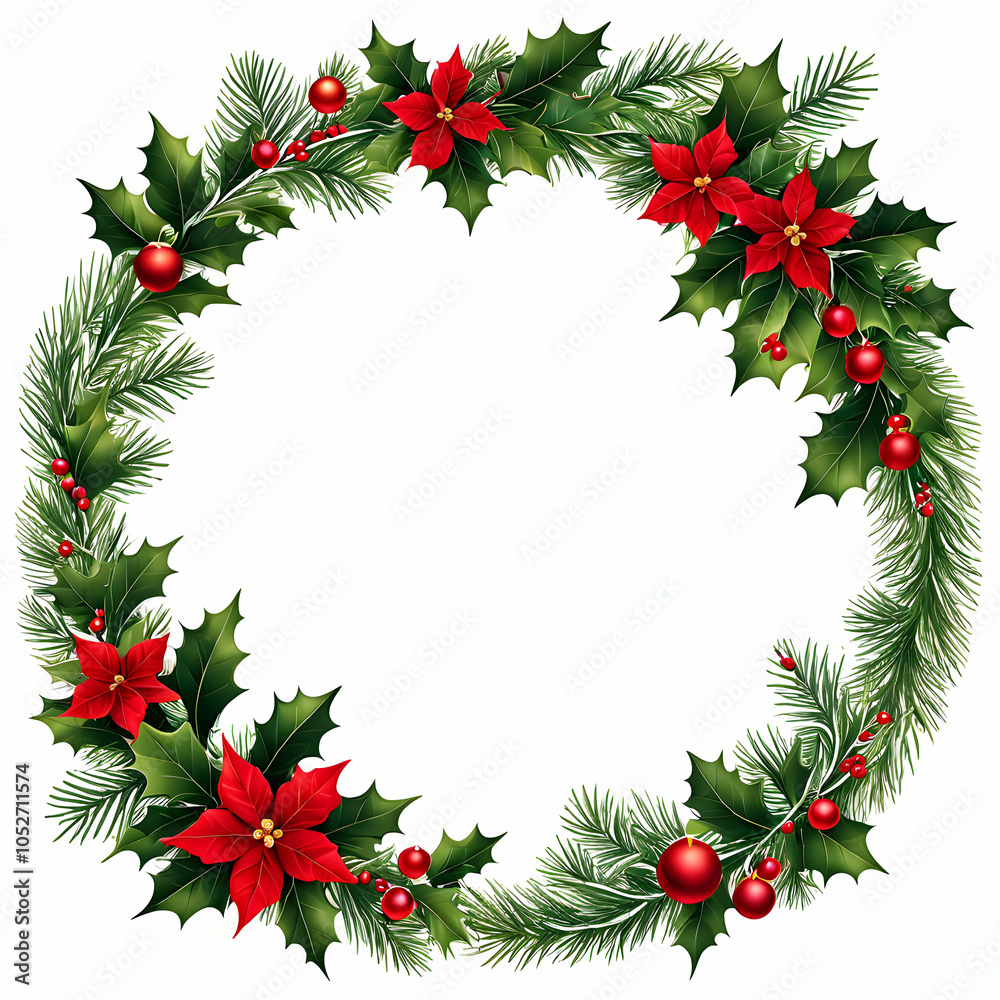 Circle Christmas Border Circle Christmas Border