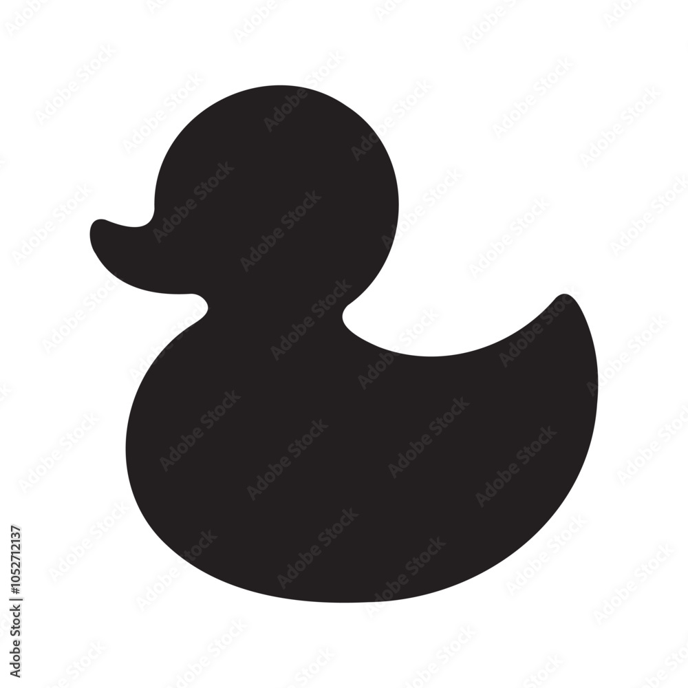 Swimming duck black silhouette isolated on transparent background. Vector illustration in flat style for stencil. Swimming duck black silhouette isolated on transparent background. Vector illustration in flat style for stencil.