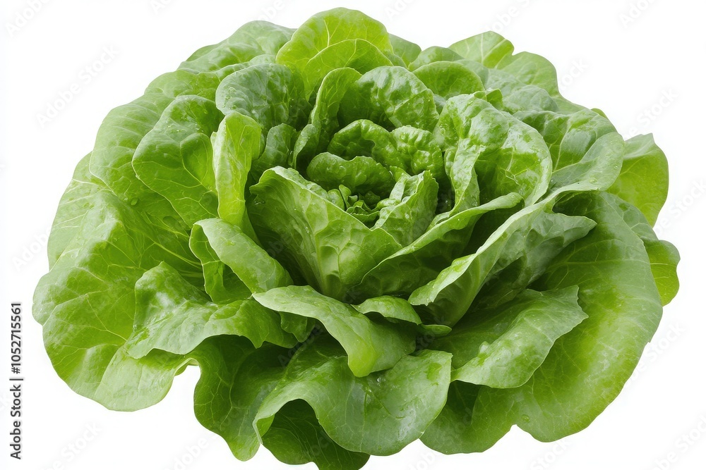 A vibrant head of fresh romaine lettuce sits alone against a clean white background, showcasing its crisp leaves and rich green color. Perfect for salads or healthy dishes. A vibrant head of fresh romaine lettuce sits alone against a clean white background, showcasing its crisp leaves and rich green color. Perfect for salads or healthy dishes.