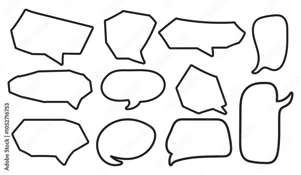 Obraz premium Speech Bubble icon set. Talk bubbles. Cloud speech bubbles collection.