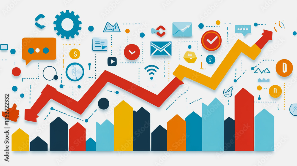 Obraz premium abstract, business, financial, charts, show, network, Abstract business Financial charts show a significant increase in profits in the stock market.This is driven by higher interest rates and continue
