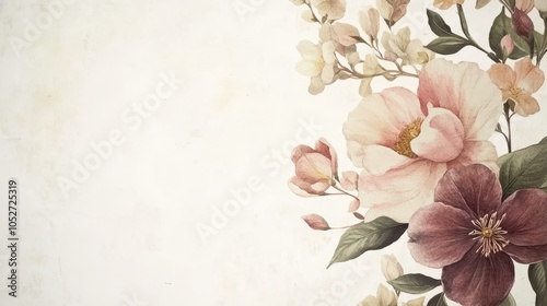 Elegant Floral Background Design with Soft Pastel Colors