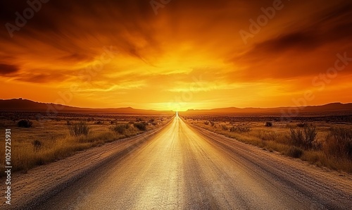 highway in the middle of the desert