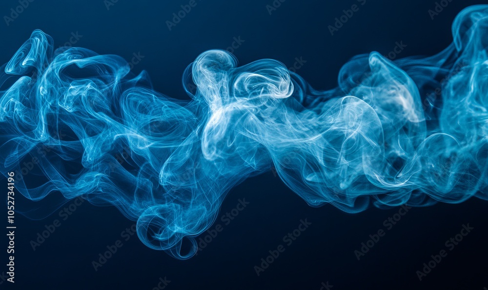 abstraction of blue smoke on a dark blue background abstraction of blue smoke on a dark blue background