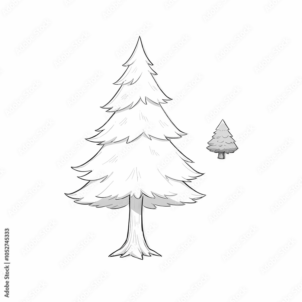Obraz premium christmas tree illustration