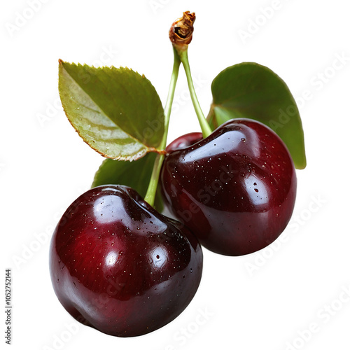 High-Quality Image of a Cherry on a Transparent Background for Creative Projects and Promotions