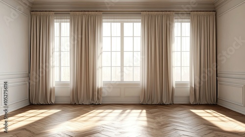 Elegant Interior with Natural Light and Drapes