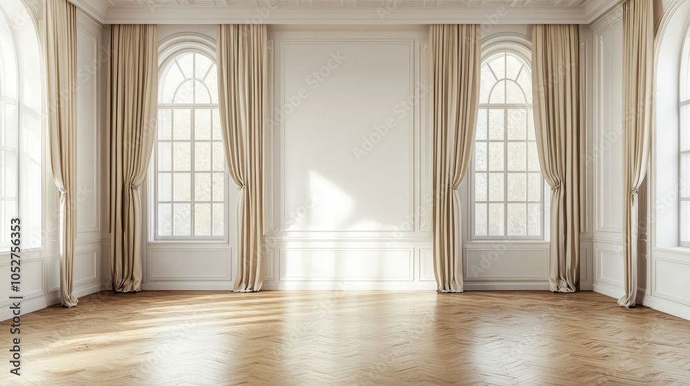 Obraz premium Bright and Elegant Empty Room Interior Design