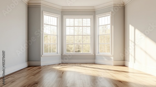 Bright and Airy Room with Bay Windows