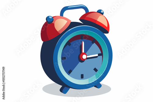 Beautiful alarm clock vector art illustration