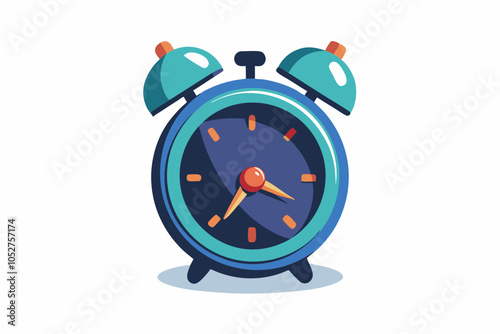 Beautiful alarm clock vector art illustration