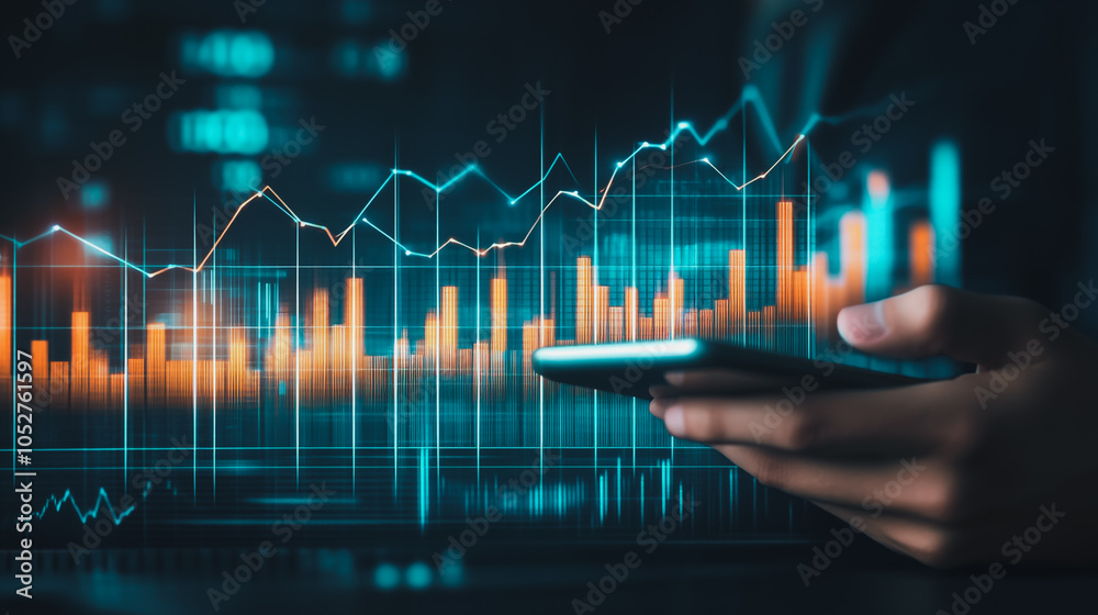 Abstract business Financial charts show a significant increase in profits in the stock market.This is driven by higher interest rates and continued growth. In the innovation world network of financial Abstract business Financial charts show a significant increase in profits in the stock market.This is driven by higher interest rates and continued growth. In the innovation world network of financial