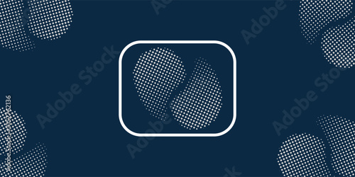 halftone with white water effect on navy background