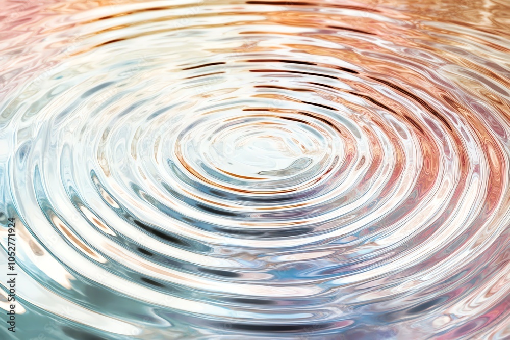 Ondes circulaires à la surface de l'eau