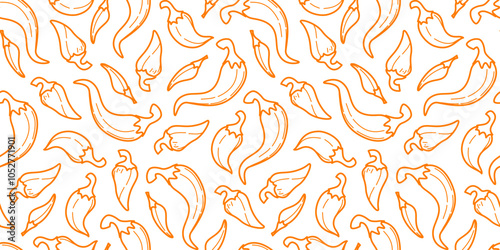 chili pattern Background. vintage chili background. pepper pattern background. chili doodle pattern background. hot chili pattern background.