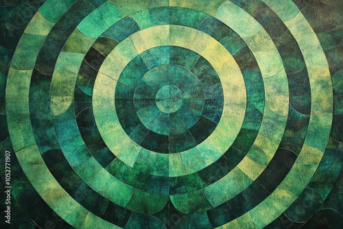 Motif spiralé coloré sur un fond sombre