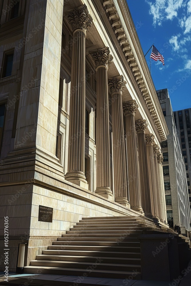 Fototapeta premium Federal reserve bank in washington d.c. Interest rates.