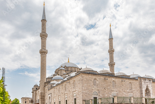 General view of the historical Fatih Mosque Complex. photo