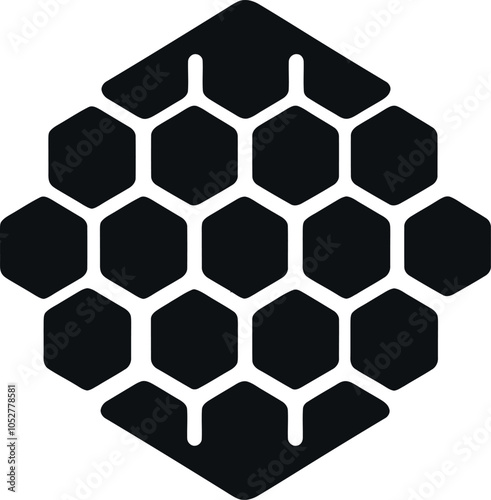 Hexagonal Honeycomb Silhouette Icon