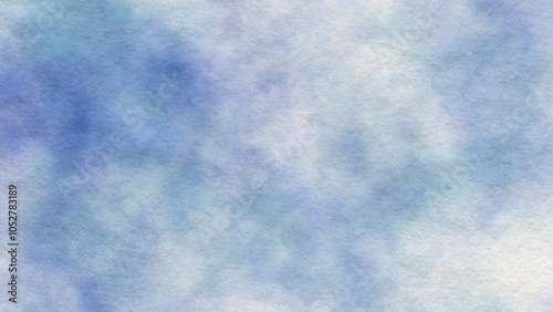 Blue Sky Pastel Watercolor Paint Background: Splash and Texture Art with Brush Splashes and Patterns