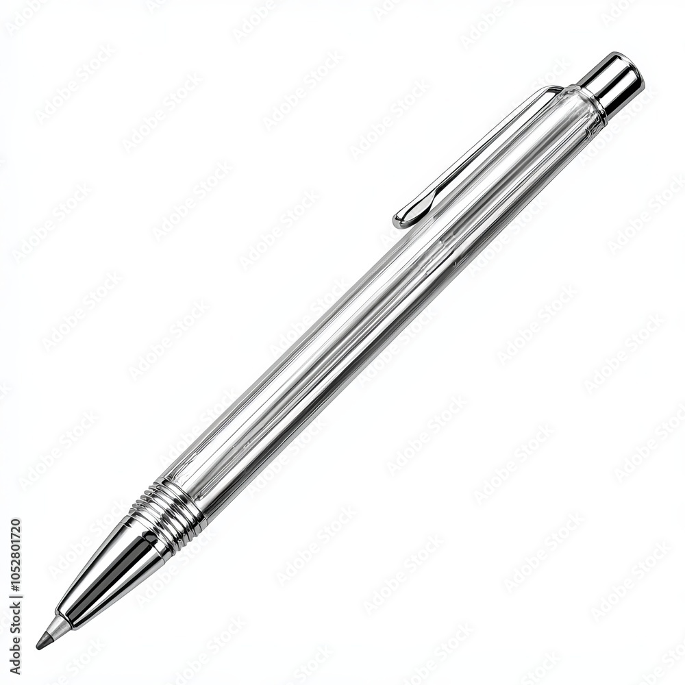Metallic pen, white isolate background Metallic pen, white isolate background