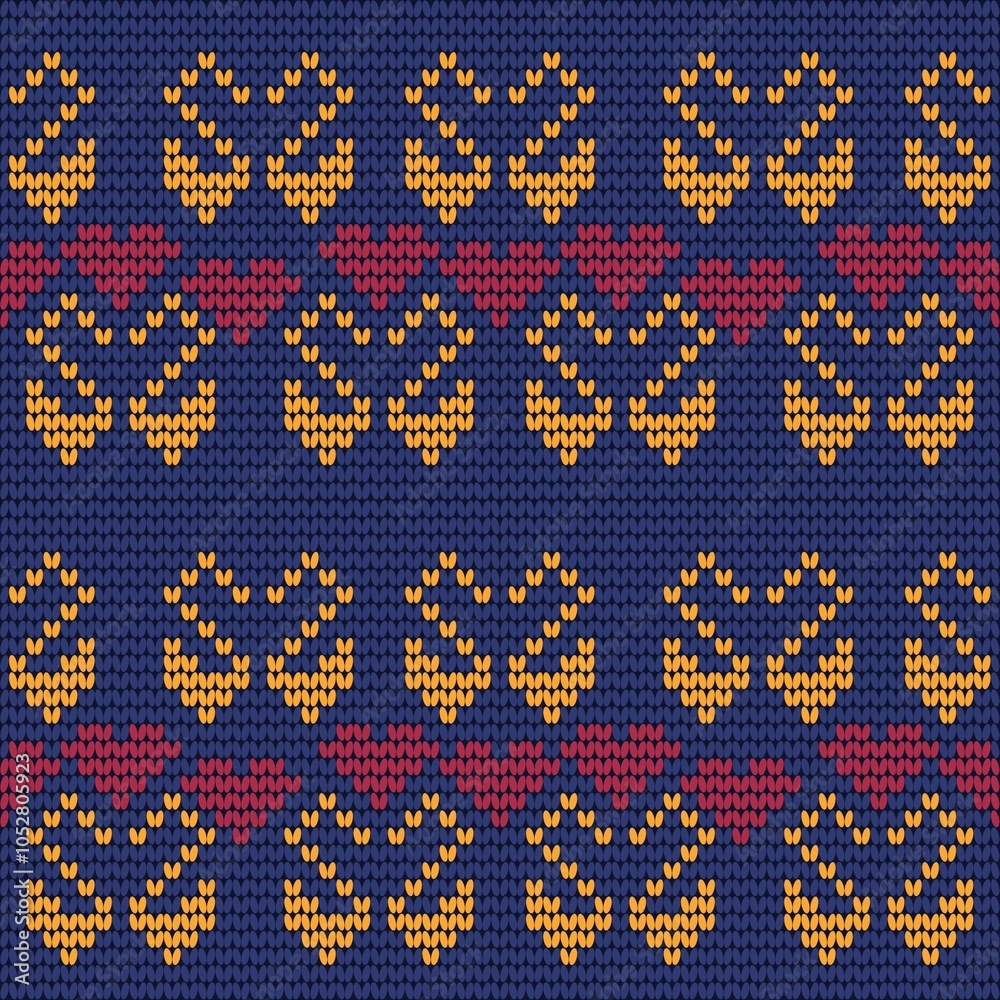 Seamless knitted background. Swan pattern. Seamless knitted background. Swan pattern.