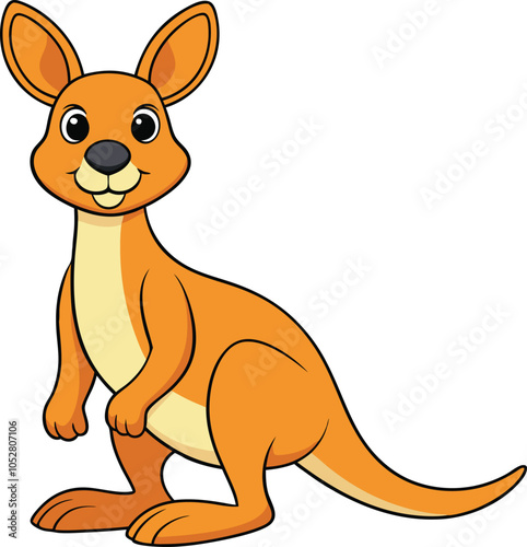 kangaroo illustration on white background