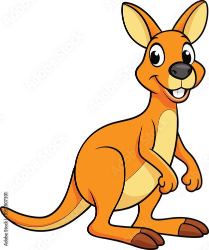 kangaroo illustration on white background