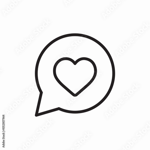 romantic talk speech bubble icon sign vector