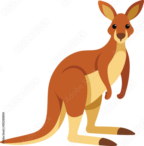 kangaroo illustration on white background