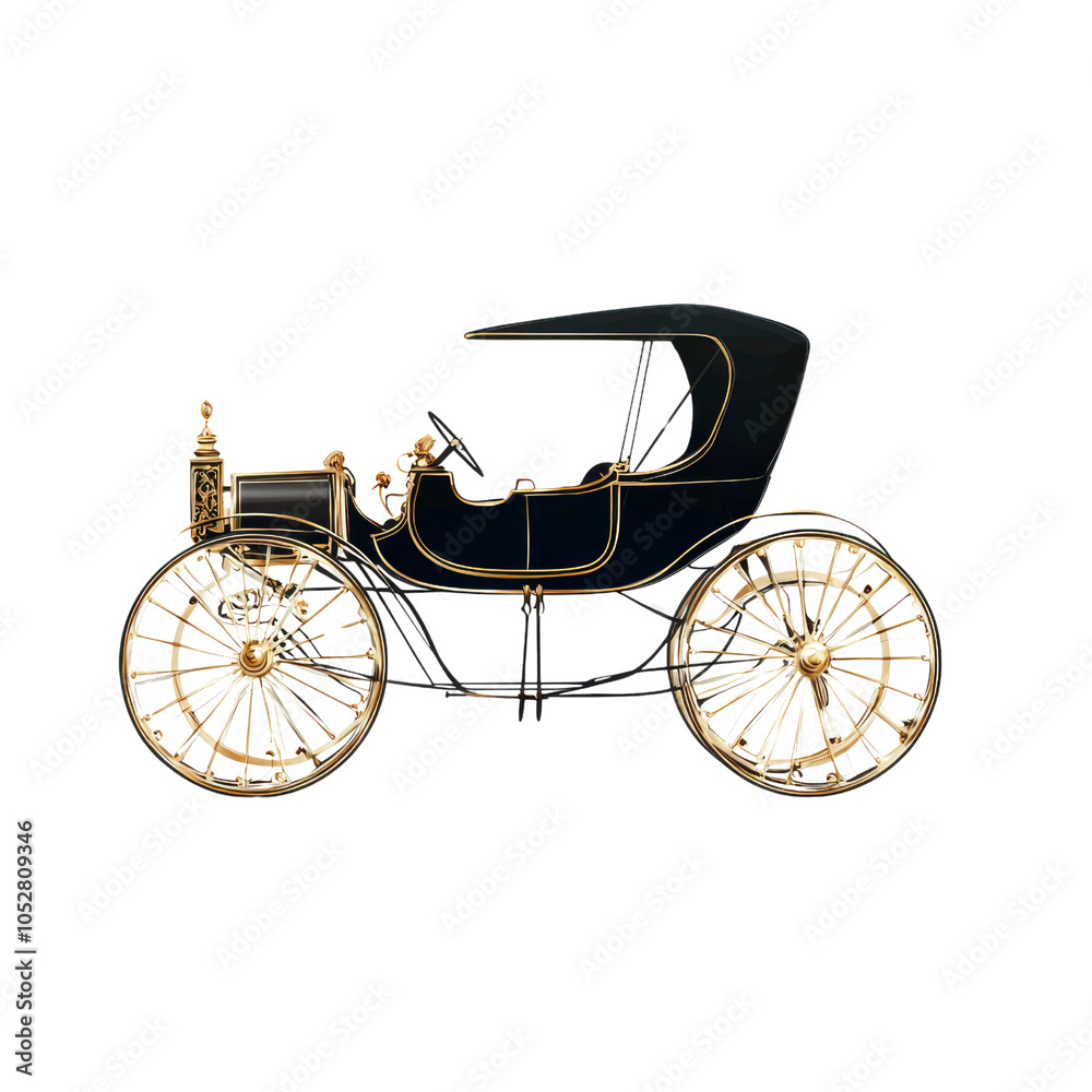 Fototapeta premium Antique Black and Gold Automobile