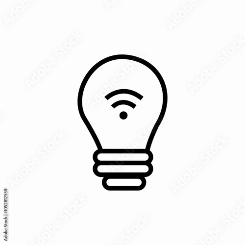 smart light bulb icon sign vector